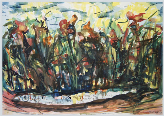 Flowers and decaying fish.