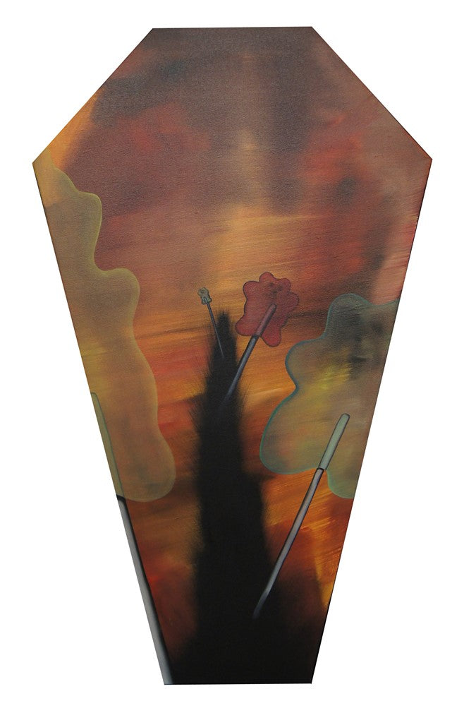 Coffin with a Gummy Bear Trail.