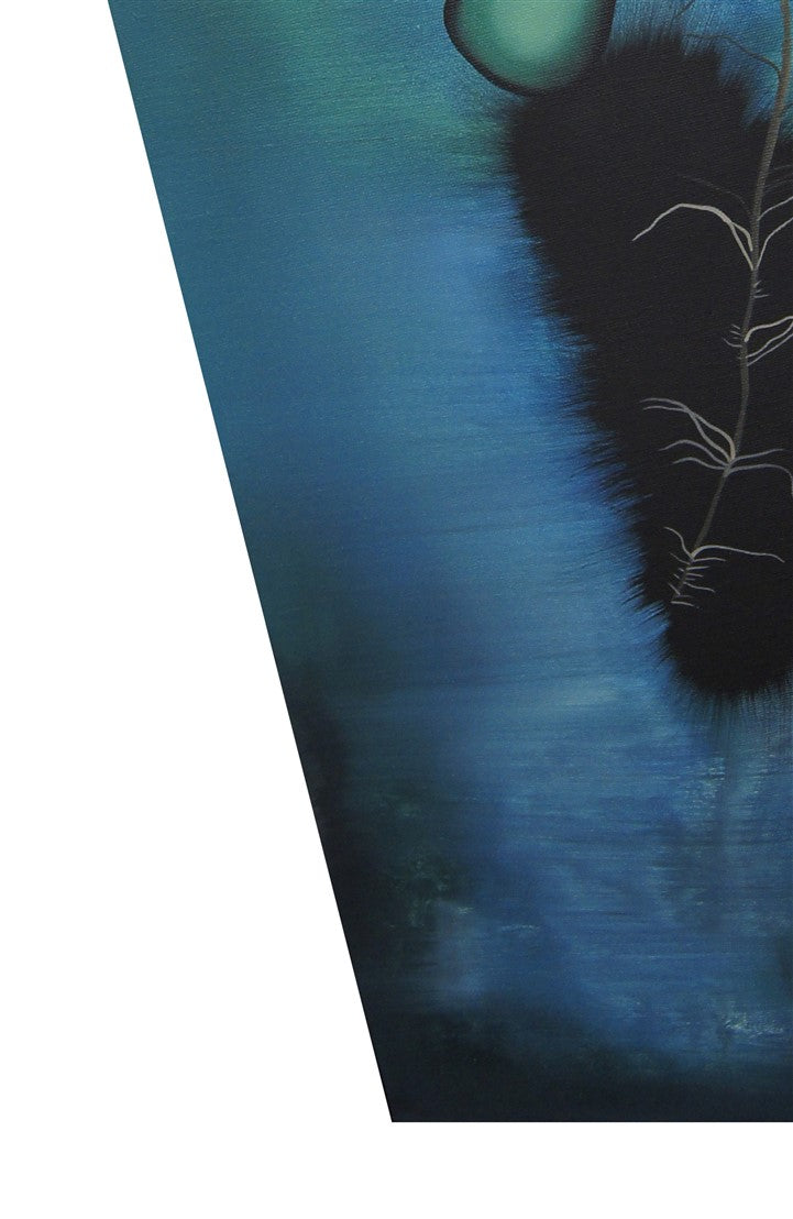 Coffin with a Blue Flower.