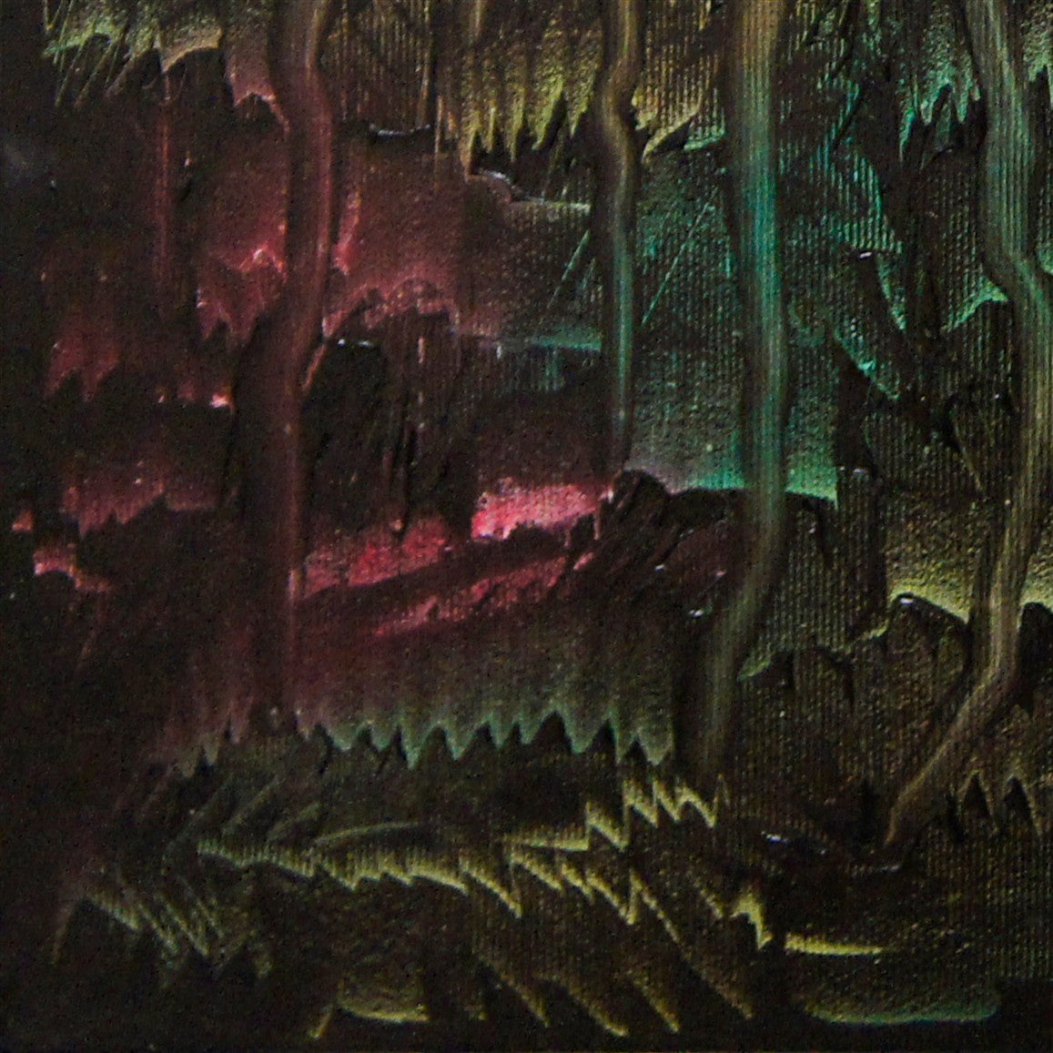 The peaks of the bloody rocks.